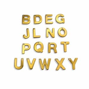 Letter Charms | Gold | Stainless Steel